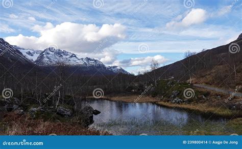 Innerdalsvatnet In Innerdalen Mountain Valley In Norway In Autumn Stock