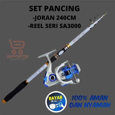 Jual Set Pancing Murah Kualitas Premium Joran Carbon Cm Reel