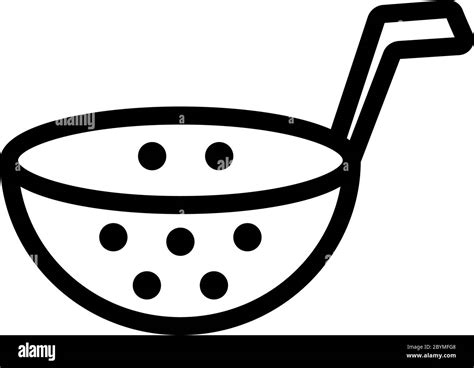 Sieve Colander Icon Vector Outline Illustration Stock Vector Image