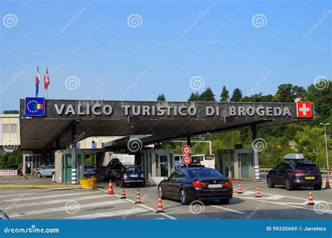 Border Crossing Italy-Switzerland Editorial Stock Image - Image of ...