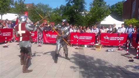 Medieval Poleaxe Combat Demonstration - YouTube