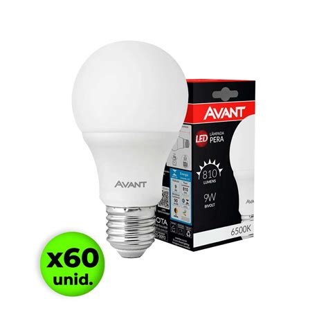 Kit 60 Lâmpadas LED Bulbo 9W 6500K Avant Em Oferta ALED