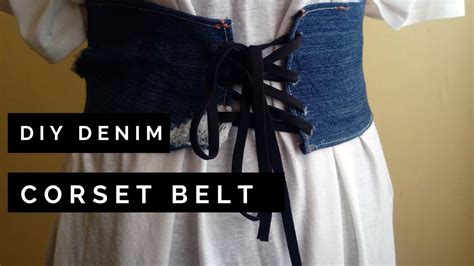 Diy Denim Corset Belt Youtube