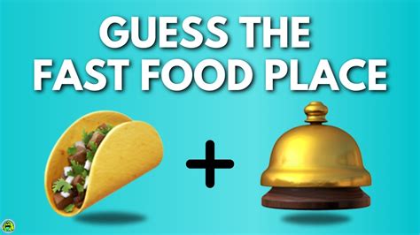 Guess The Fast Food Place By Emoji Food Emoji Quiz Youtube