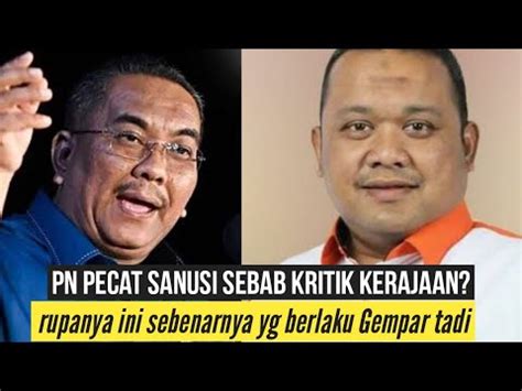 Selepas Kritik Kerajaan Sanusi Akhirnya Dipecat Oleh Pn Rupanya Ini