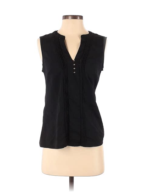 The Limited 100 Polyester Solid Black Sleeveless Blouse Size S 69