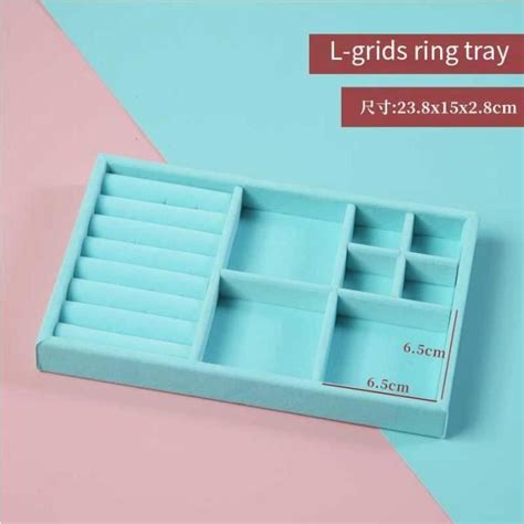 Boite A Bijoux Grids Ring Tray L Pr Sentoir De Bijoux En Velours