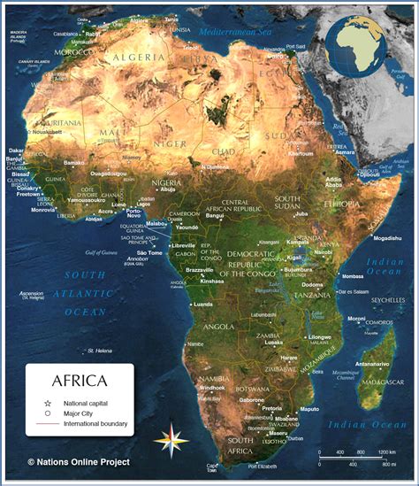 Africa Map With Capitals Map Of African Countries Africa