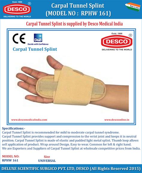 Carpal Tunnel Splint Rehabilitation Products Manufacturer Exporter