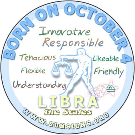 October 4 Zodiac Horoscope Birthday Personality - SunSigns.Org