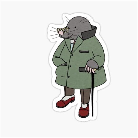 Mole The Wind In The Willows Sticker By Aspland Redbubble