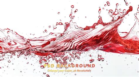 Premium Psd Red Wine Splash Isolated On White Background