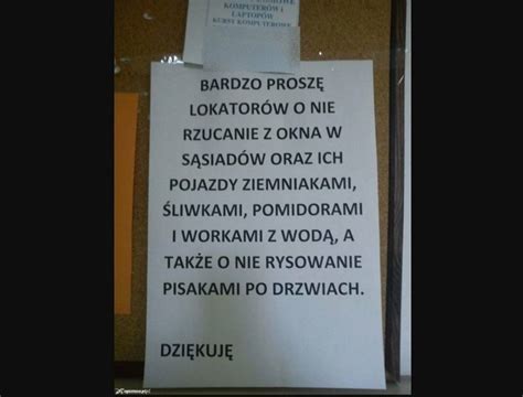 Naprawd Niecodzienne Og Oszenia Na Klatkach Schodowych Czyli