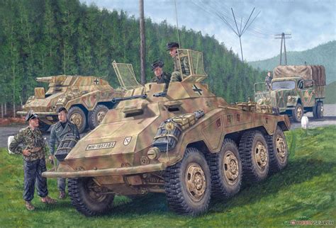 WW II ドイツ軍 Sd kfz 234 1 8輪重装甲偵察車 2cm砲搭載型 プレミアムエディション プラモデル 画像一覧