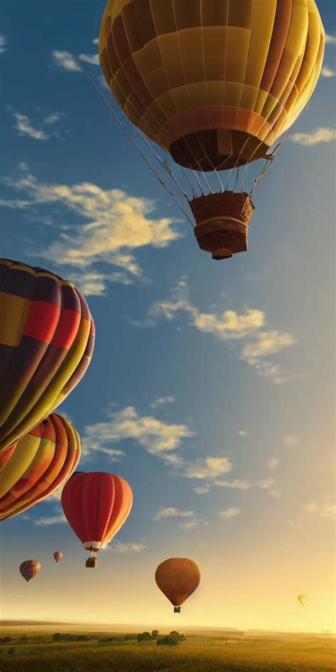 Concept Art Of A Giant Hot Air Balloon Equipped For Stable Diffusion