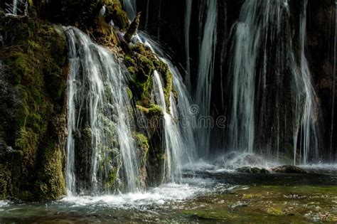 Waterfalls and Trees in Jiuzhaigou Valley, Sichuan, China Stock Photo ...