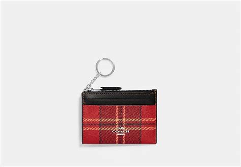 Coach® Outlet Mini Skinny Id Case With Tartan Plaid Print