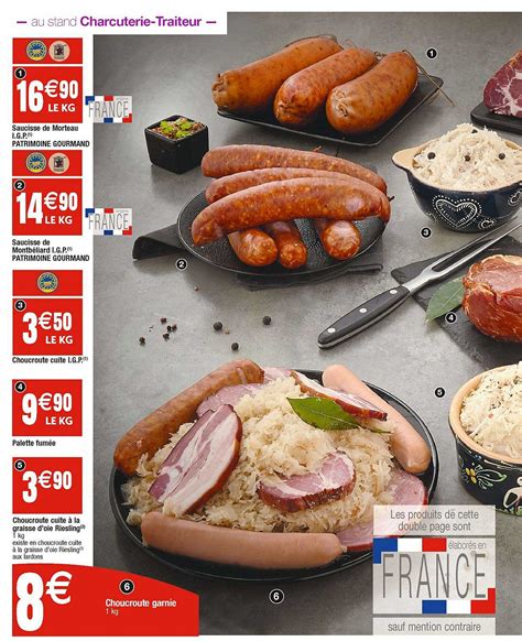 Promo Saucisse De Morteaux I G P Patrimoine Gourmand Saucisse De