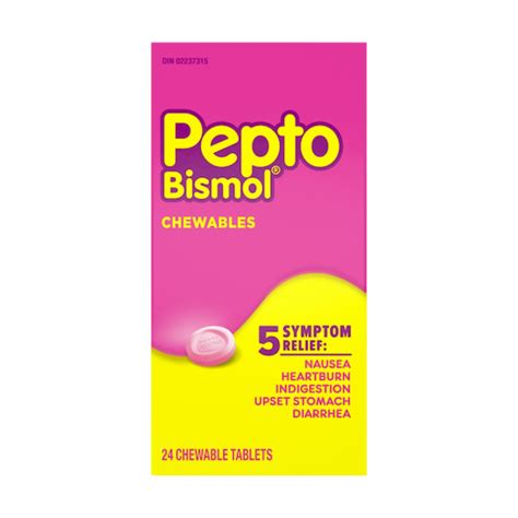 Pepto Bismol Chewable Tablets Original 24 Count Medaki