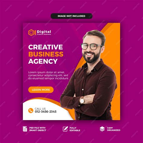 Premium Psd Creative Business Agency Social Media Post Template