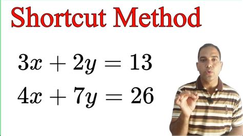 Simultaneous Linear Equations Shortcut Method Algebra Magic Trick Ncert Math Solution