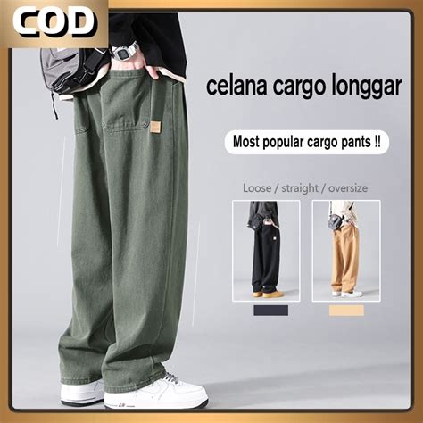 Jual Celana Cargo Panjang Pria Oversize Celana Joger Jumbo Sport Pants