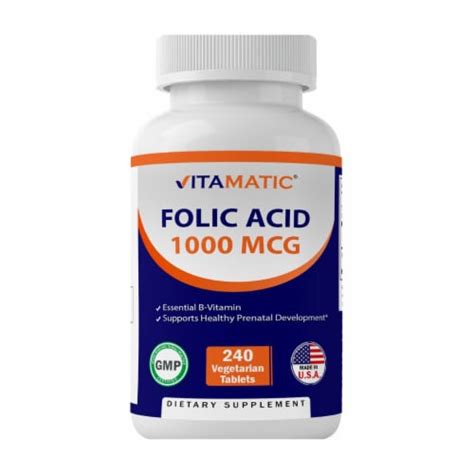 Vitamatic Folic Acid Mcg Mg Vegetarian Tablets