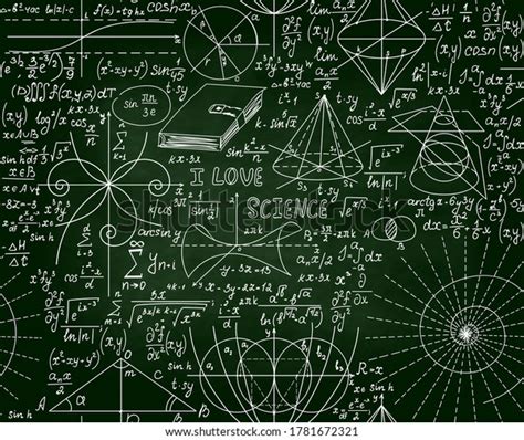 Scientific Physical Math Vector Seamless Pattern Stock Vector Royalty