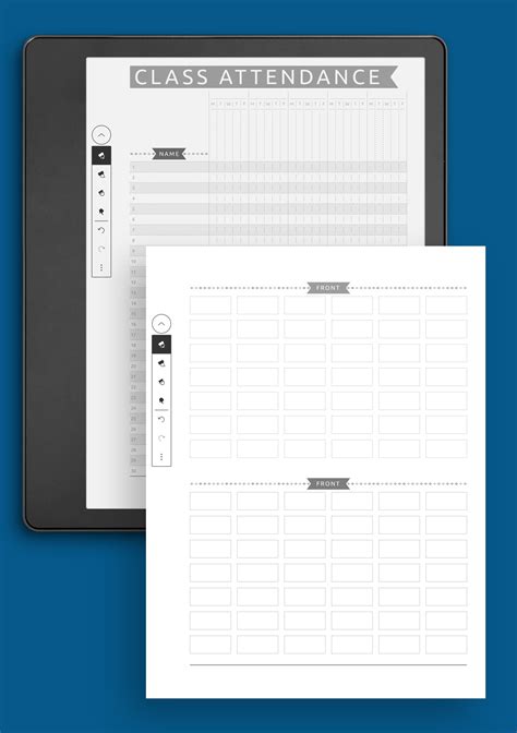 Download Printable Class Attendance & Seating Chart - Casual Style PDF