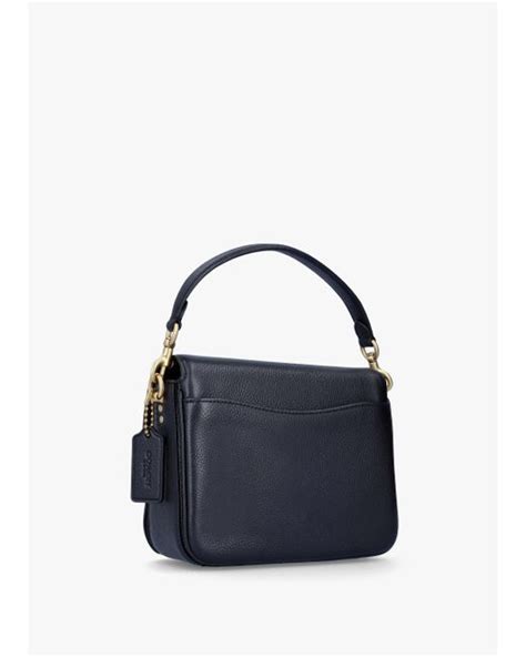 Coach Cassie 19 Black Leather Cross Body Bag In Blue Lyst