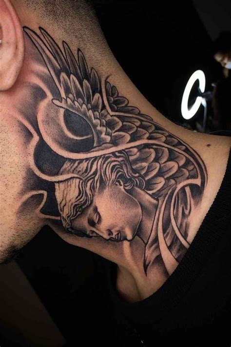 Tattoo De Anjo No Pescoço - Tatuagem pescoço anjo | Tatuagem carranca, Tattoo pescoco, Anjo no pescoço