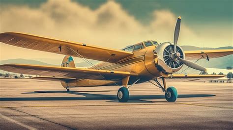 Premium AI Image | A Photo of a Vintage Airplane on a Tarmac