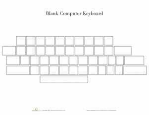 Blank Computer Keyboard Worksheet Education