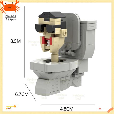 Jual Moc Skibidi Toilet Titan King Monitor Model Building Blocks Mainan