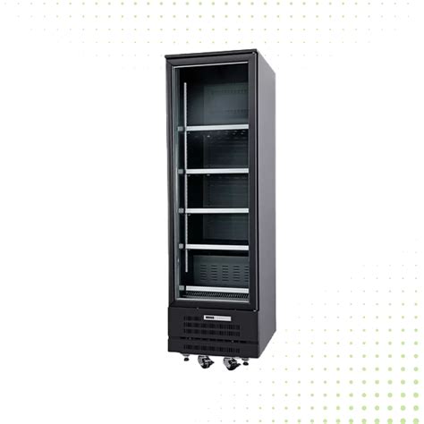 Stainless Steel Standing Refrigerated Display With 1 Glass Door 340 Lt From Piokit Black