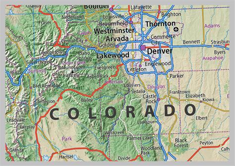 Colorado Physical State Map– I Love Maps