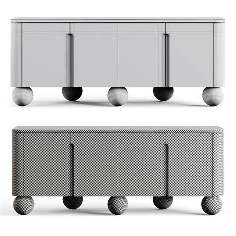 Le Berre Vevaud Olbia Sideboard 3D Model For VRay Corona