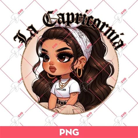 La Capricornia Chicana Girl Png Cute Latina Girl Zodiac Signs Png In