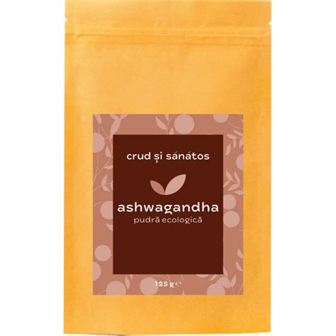 Ashwagandha Pudra Ecologica 125g Crud Si Sanatos Dr Max Farmacie