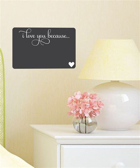 Elegant I Love You Because Chalkboard Wall Decal Chalkboard Wall