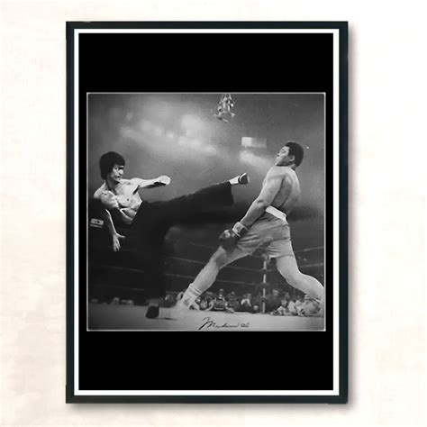 Bruce Lee Vs Muhammad Ali Vintage Wall Poster - Aestheticlux.com