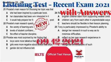 Ielts Listening Actual Test With Answers Forecast Questions