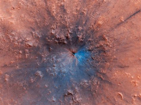 NASA Releases New Image of an Impact Crater on the Surface of Mars