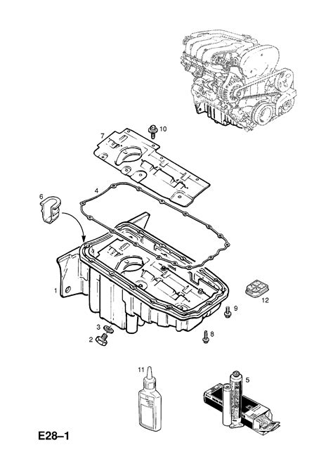 Opel Astra G Zafira A Oil Pan And Fittings Epc Online