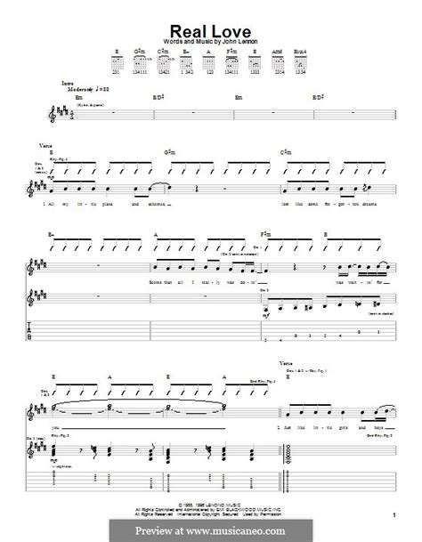 Real Love (The Beatles) by J. Lennon - sheet music on MusicaNeo