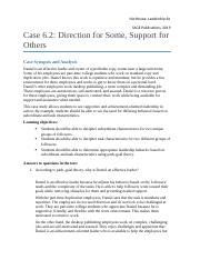 Northouse 8e Chapter Case 6 2 Docx Northouse Leadership 8e SAGE