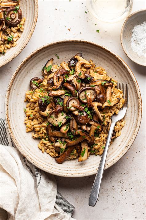 Vegan mushroom risotto - Lazy Cat Kitchen