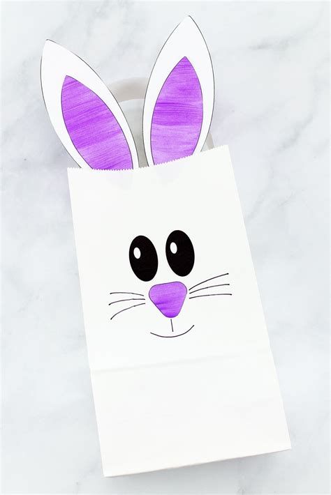 How To Make The Easiest Paper Bag Bunny Craft Bunny Crafts Easter