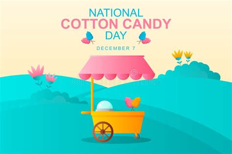 National Cotton Candy Day Background. Design with Gradient Cotton Candy ...