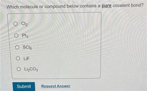 Solved Which molecule or compound below contains a pure | Chegg.com